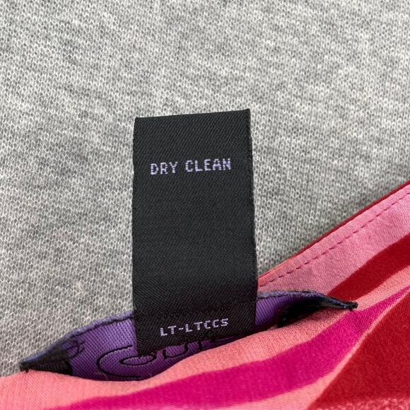 SOLD VTG Abstract Asymmetric Print Silk Skirt 8P Pink Whimsical Fairy - Picture 11 of 13